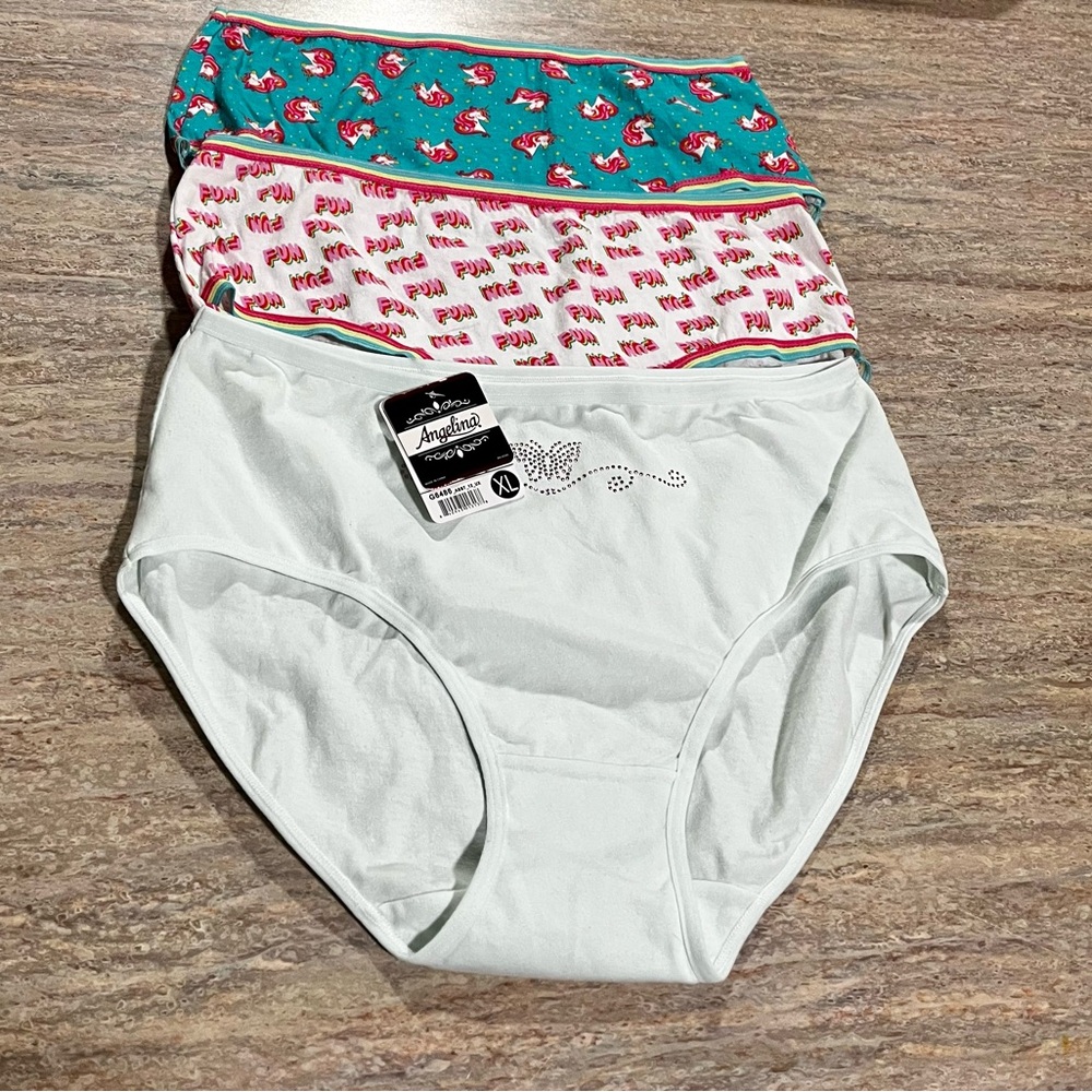 NWT Angelina Panty and NWOT Wonder Nation Colorful Underwear Set